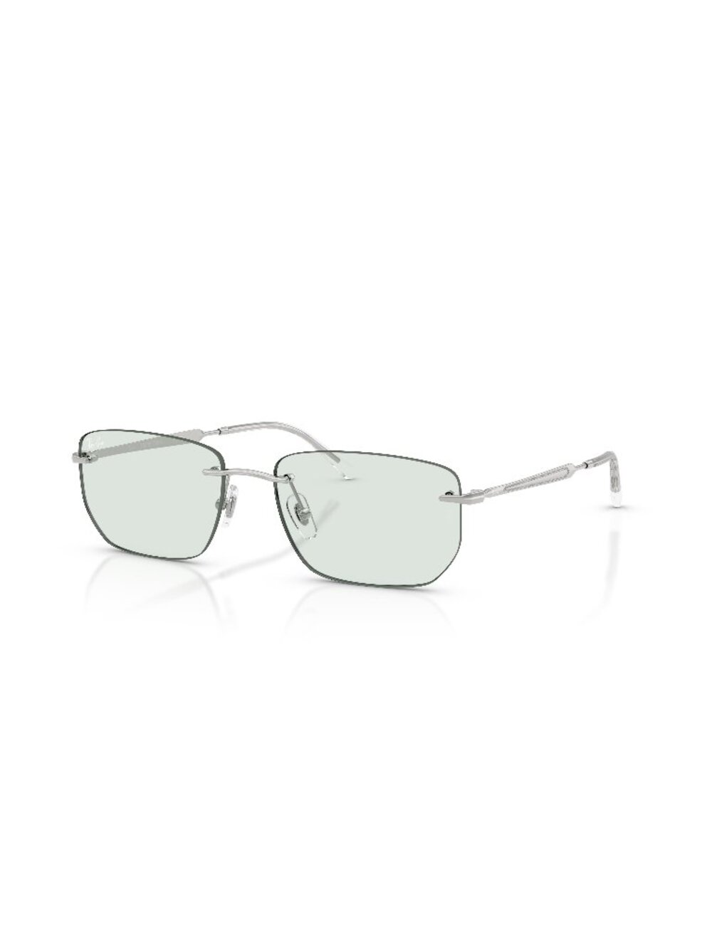 New Ray-Ban Unisex Sunglasses Silver Green Lens Metal Frame Ray Ban RB3768 003